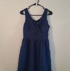 Robbie bee size 6 midi dress navy blue floral